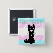 Hybride Trans Pin (HE/They) Vierkante Button 5,1 Cm (Voorkant /achterkant)