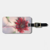 Hybride zonnebloem die in de wind waait bagagelabel (Voorkant horizontaal)