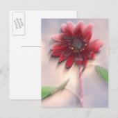 Hybride zonnebloem die in de wind waait briefkaart (Voorkant / Achterkant)