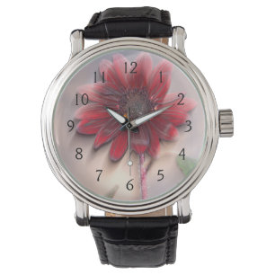 Hybride zonnebloem die in de wind waait horloge