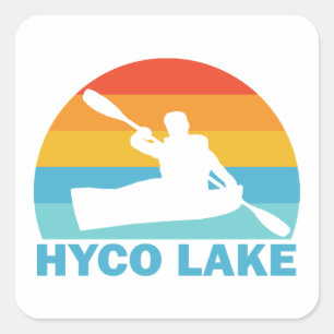 Hyco Lake North Carolina Kayak Vierkante Sticker