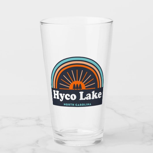 Hyco Lake North Carolina Rainbow Glas (Voorkant)