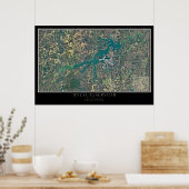 Hyco Lake North Carolina Satellite Poster Map (Keuken)