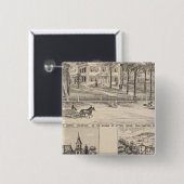 Hyde Hotel in Wallingford Vierkante Button 5,1 Cm (Voorkant /achterkant)