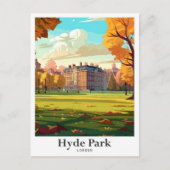 Hyde Park Londen Engeland Reisillustratie Briefkaart (Voorkant)