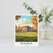 Hyde Park Londen Engeland Reisillustratie Briefkaart (Staand voorkant)