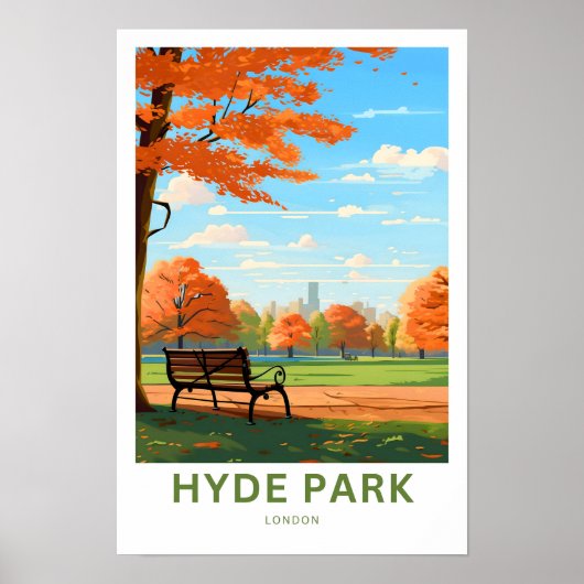 Hyde Park Londen Reisprint Poster (Voorkant)