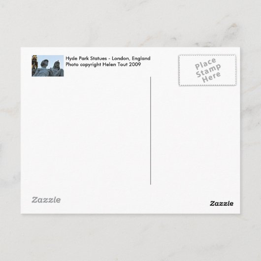Hyde Park Statussen Briefkaart (Achterkant)