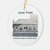 Hyde Park's historische kaartenhuis Keramisch Ornament (Links)