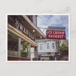 Hyde Street San Francisco Ice Cream Shop Sign Briefkaart