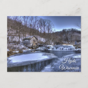 Hyde Wisconsin Mill Schilderachtig Uitzicht Briefk Briefkaart