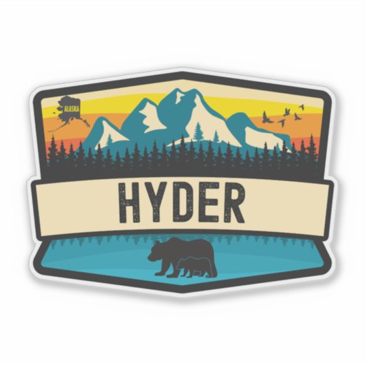 Hyder, Alaska Sticker (Voorkant)