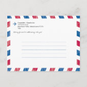 Hyderabad, India Airmail Wedding Save the Date Aankondigingskaart (Achterkant)