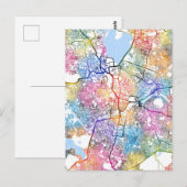 Hyderabad Telangana Map Briefkaart (Voorkant / Achterkant)