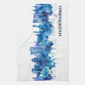 Hyderabad Telangana Skyline Blue Theedoek (Verticaal)