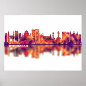 Hyderabad Telangana Skyline Poster (Voorkant)