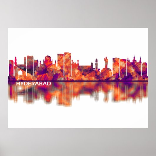 Hyderabad Telangana Skyline Poster (Voorkant)