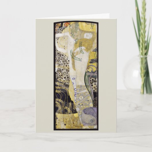 Hydra (alias Water Serpents I) van Gustav Klimt Kaart (Voorkant)