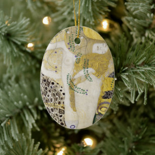 Hydra (alias Water Serpents I) van Gustav Klimt Keramisch Ornament