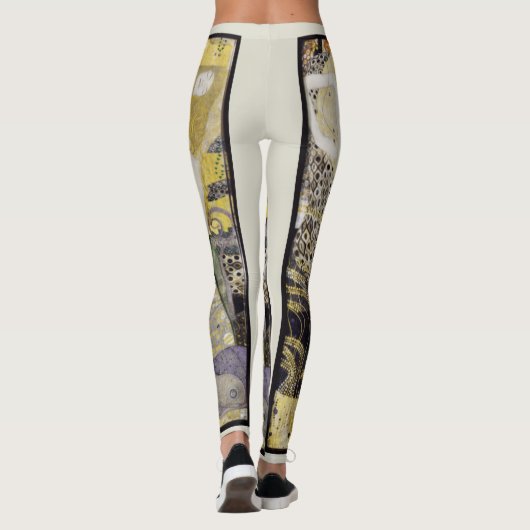 Hydra (alias Water Serpents I) van Gustav Klimt Leggings (Achterkant)