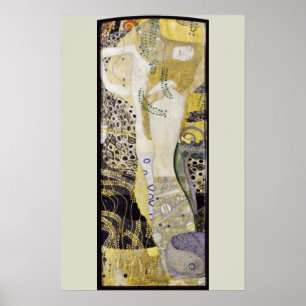 Hydra (alias Water Serpents I) van Gustav Klimt Poster