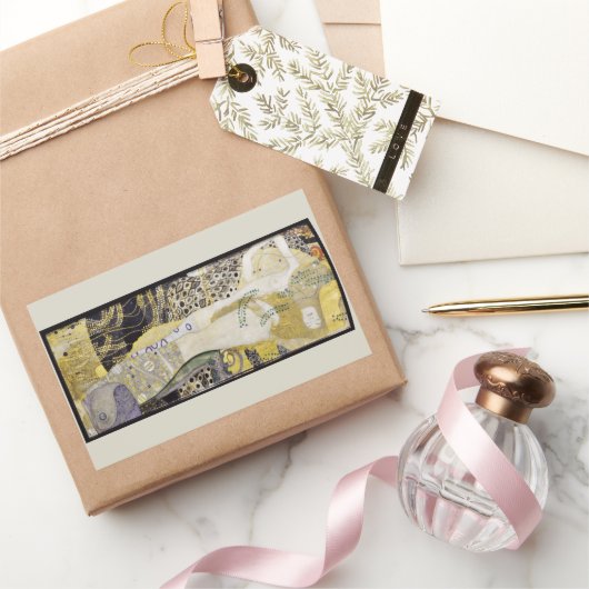 Hydra (alias Water Serpents I) van Gustav Klimt Rechthoekige Sticker (Geschenken)