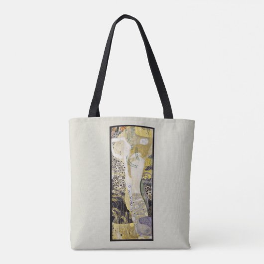 Hydra (alias Water Serpents I) van Gustav Klimt Tote Bag (Achterkant)
