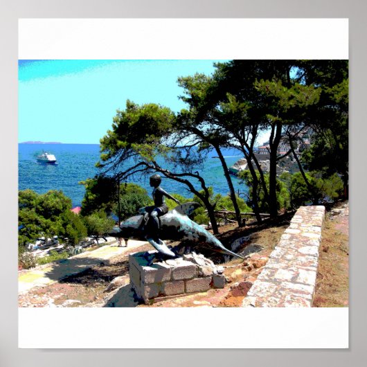 Hydra - De jongen op een dolfijn-04 Poster (Voorkant)