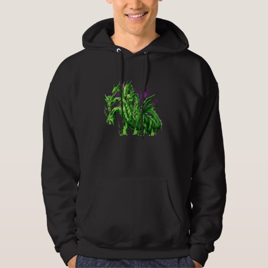 Hydra Dragon Ancient Greek Mythology Five Heed D Hoodie (Voorkant)