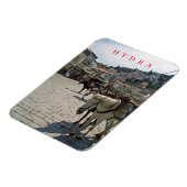 Hydra eilandpaarden uitzicht koelkastmagneet magneet (Linkerzijde)