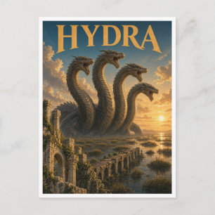 Hydra, gotische fantasie monster briefkaart