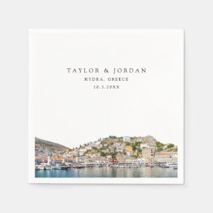 Hydra Griekenland Trouwpapier Cocktail servet