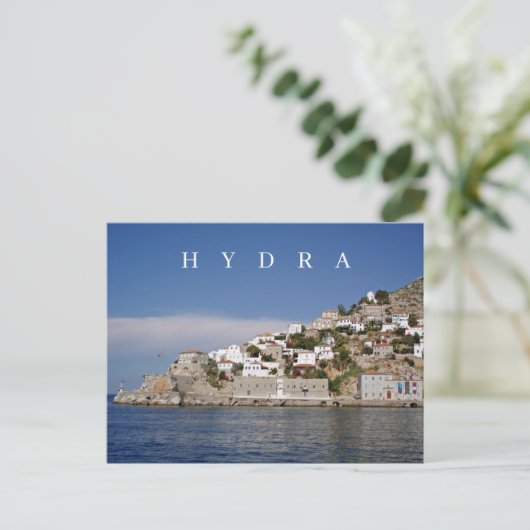 Hydra Island uitzicht briefkaart (Staand voorkant)