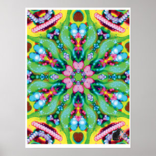 Hydra Kinestische Collage Kaleidoscoop Poster