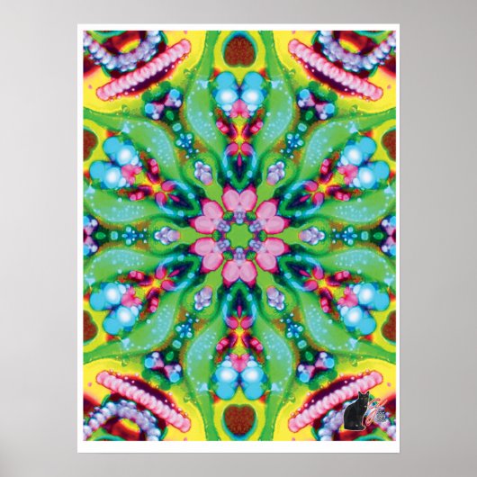 Hydra Kinestische Collage Kaleidoscoop Poster (Voorkant)