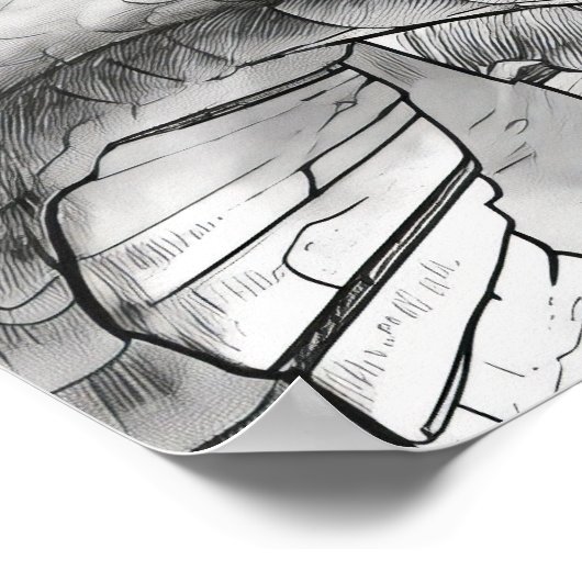 Hydra kleurboek pagina - Giant Snake Creature Poster (Hoek)