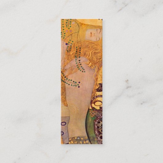 Hydra Mermaids  Bladwijzer van Gustav Klimt Mini Visitekaartje (Voorkant)
