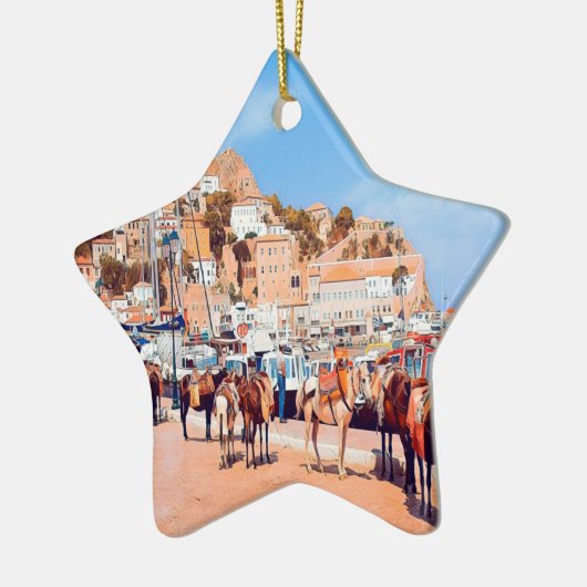 HYDRA - muilkorven in de haven Keramisch Ornament (Links)