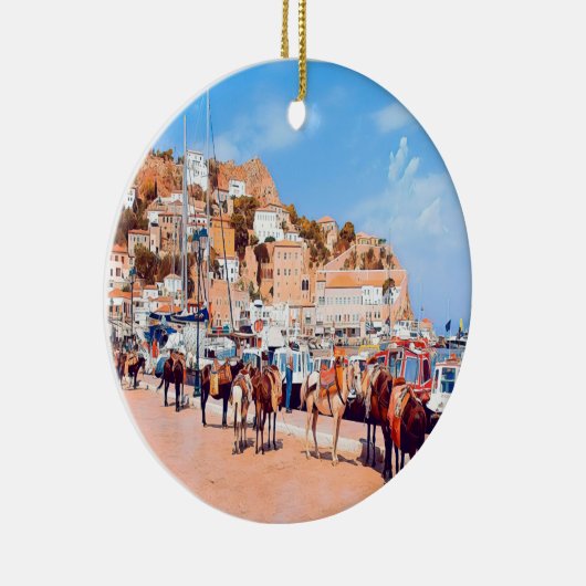 HYDRA - muilkorven in de haven Keramisch Ornament (Rechts)