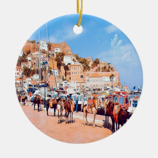 HYDRA - muilkorven in de haven Keramisch Ornament (Voorkant)