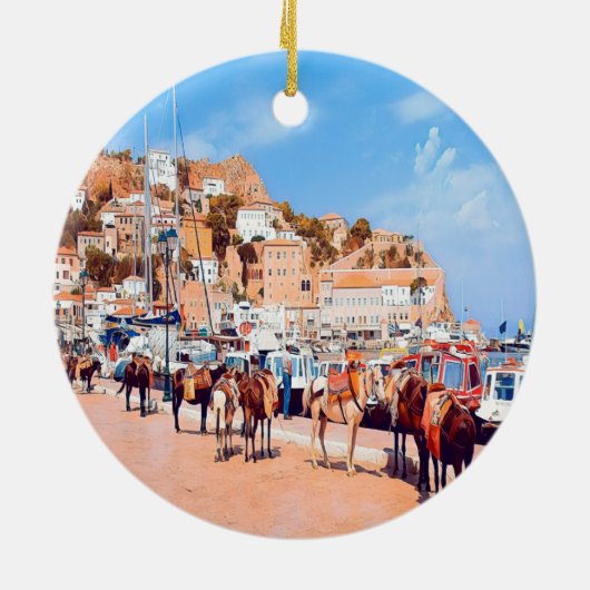 HYDRA - muilkorven in de haven Keramisch Ornament (Achterkant)