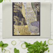 Hydra (ook wel Waterslangen I) van Gustav Klimt Theedoek (Gevouwen)