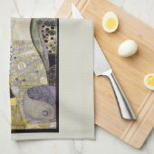 Hydra (ook wel Waterslangen I) van Gustav Klimt Theedoek (Quarter Fold)