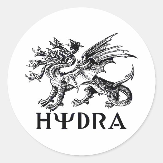 Hydra Ronde Sticker (Voorkant)