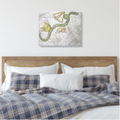 Hydra, van 'A Celestial Atlas', geb. in 1822 (kol. Canvas Afdruk (Insitu (Slaapkamer))