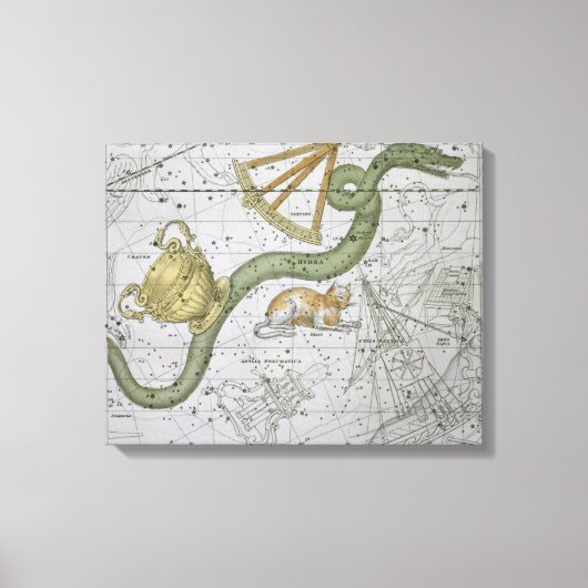 Hydra, van 'A Celestial Atlas', geb. in 1822 (kol. Canvas Afdruk (Voorkant)