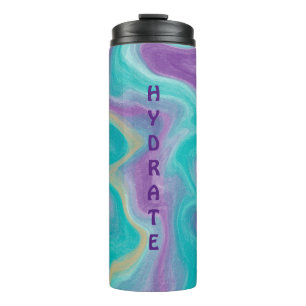 HYDRAAT VOOR Paarse, blauwe, gouden en Blauwgroen Thermosbeker