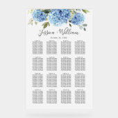 Hydrangea 16 Tafels Zitplaatsen GRAFIEK Acryl Teke Acryl Bord (Voorkant)