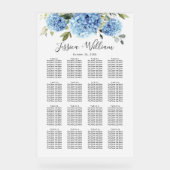 Hydrangea 16 Tafels Zitplaatsen GRAFIEK Acryl Teke Bord (Voorkant)