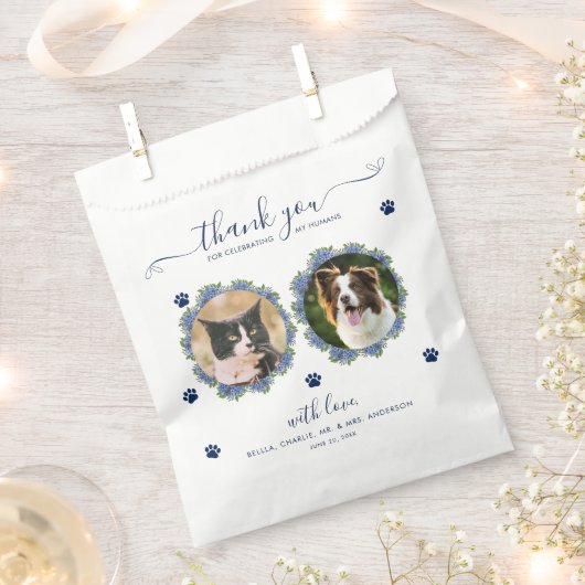 Hydrangea 2 foto aangepaste huisdier bruiloft trak bedankzakje (Geknipt)